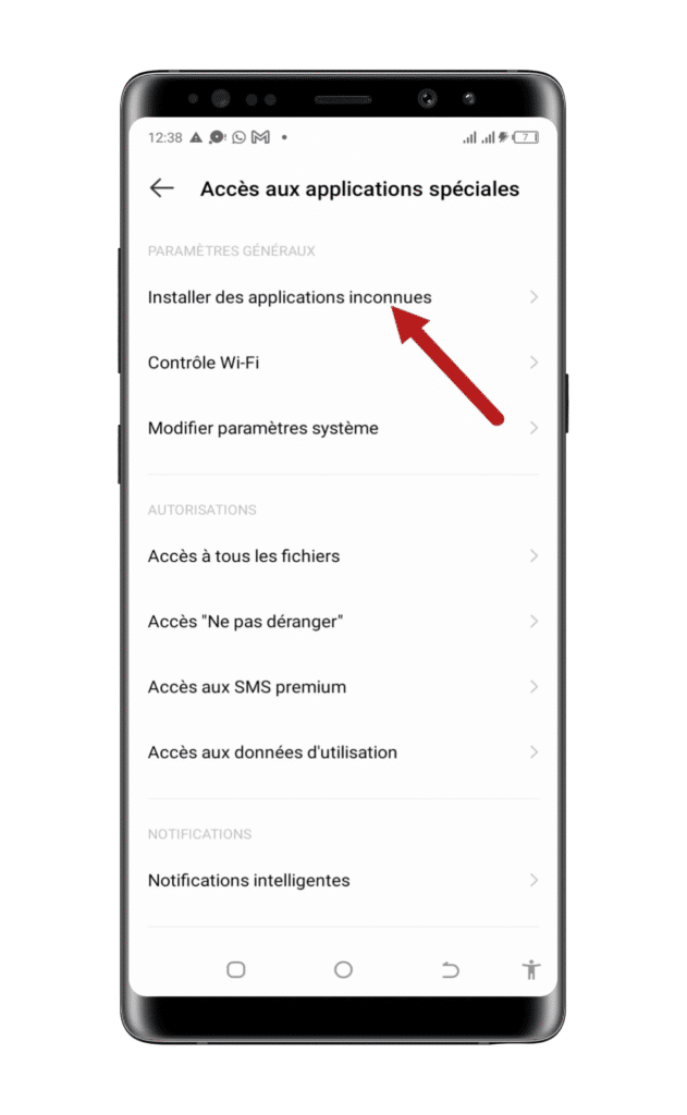 activez l’option « autoriser l’installation d’applications provenant de sources inconnues ».
